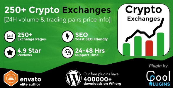 Cryptocurrency Exchanges List Pro v3.0.1 – WordPress 加密货币交易所插件