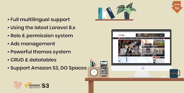 LaraMag v7.5.9 – Laravel News & Magazine Multilingual System