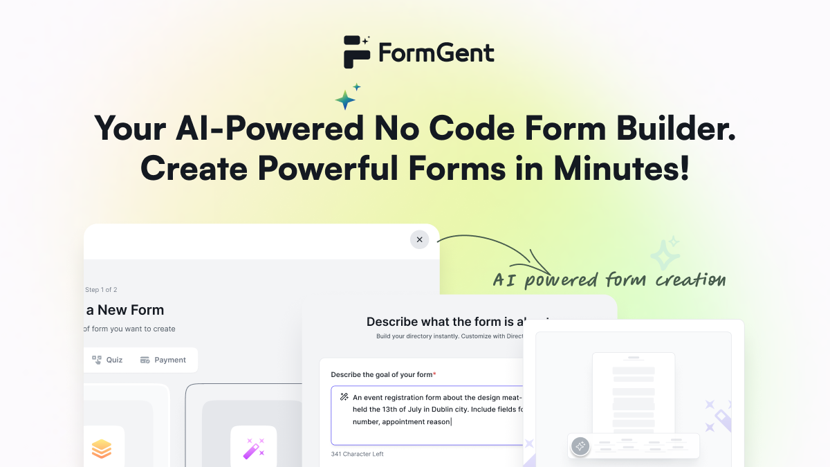 FormGent Pro v1.1.0 – WordPress AI 表单生成器