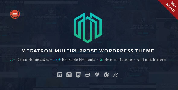 Megatron v4.4 –  响应式多用途 WordPress 主题