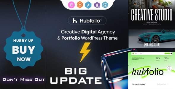Hubfolio v1.1.4 – Creative Portfolio & Digital Agency WordPress Elementor Theme